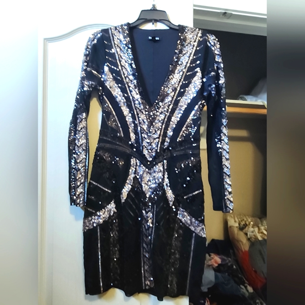 Sequin Geometric dress